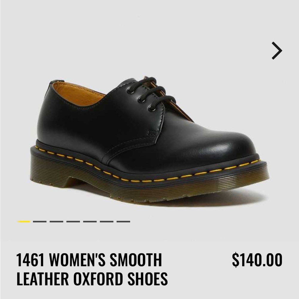 Doc Martens 1461 Women’s Smooth Leather Oxford Shoes Black Women’s Size 7